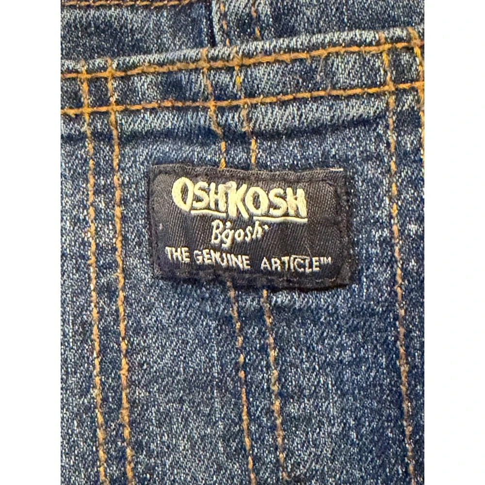 OshKosh B'gosh Overalls Toddler 2T Blue Denim Bib‎ Pocket Adjustable Straps